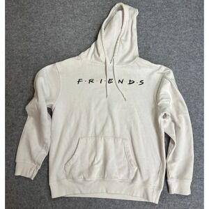 Friends The Television Series Hoodie Size Medium White Graphic Fleece Logo